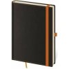 Helma 365 Linajkový zápisník Black Orange A5 (L)