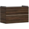 Hansgrohe Xelu Q Umývadlová skrinka, 63x98x50 cm, 2 zásuvky, tmavý orech/matná biela 54034700-HG