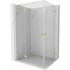 Mexen Lunar Duo, výklopný sprchový kút 110 x 90 cm, 8mm číre sklo, zlatý matný profil, 834-110L-090P-55-00
