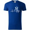 EKG volejbalistky - Tričko z organickej bavlny - S ( Kráľovská modrá )