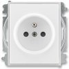 ABB, s.r.o. Time/Element - 6619E-A06357 01 - Zásuvka jednonásobná, clonky - biela/ľadová biela