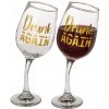 GiftyCity Pohár na víno Drunk Again 420 ml