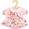 Bigjigs Toys Šaty so srdiečkami s ružovým kabátikom pre bábiku 34 cm