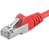 Premiumcord sp6asftp010R Patch, CAT6a S-FTP, RJ45-RJ45, AWG 26/7, 1m, červený