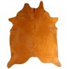 Dekoračná kožušina, pravá hovädzia koža, 3–4 m², oranžová, FK11001311DOK
