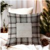 Mondo Italia Gobelínová obliečka na vankúš Tartan béžová Chenille IT025 Béžová 42x42 cm