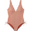 Swim Essentials Swim Essentials Dámske jednodielne plavky s UPF 50+ Palm Stripe
