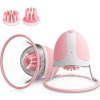 SuperLove Rotating Silicone Nipple Suckers with 4 Attachments Pink