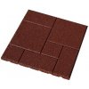 SK Profilovaná gumená dlažba Hobby Terasa 500x500x25mm červená m²
