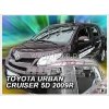 Deflektory - Protiprievanové plexi Toyota Urban Cruiser 5D od 2009 (+zadné)