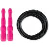 Ninja Rope - Švihadlo na kondícii, nastaviteľná dĺžka, vhodné ako parťák do fitka. Vyber farbu rukovätí:: Ružové, Vyber priemer lanka:: 5 mm – ťažšie a silovejšie (odporúčané pre mužov), Farba lanka: