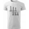 Šachové figúrky kreslené - Klasické pánske tričko - S ( Biela )