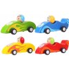 Bigjigs Toys Farebné drevené závodné auto 1ks