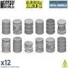 Green Stuff World Resin Metal Barrels – resinové kovovcie sudy (12 ks)