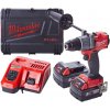 Milwaukee M18 ONEPD2-502X Aku příklepová vrtačka 2x5.0 Ah, HD Box 4933464527