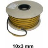 ZOP PLUS Šnúra žiaruvzdorná – šedá, samolepiaca – 10x3 mm – plochá