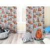 Biante Detský bavlnený záves Sandra SA-711 Kapybary na sivom 150x230 cm