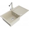 MEXEN/S MEXEN/S - Leo granitový drez s odkvapkávačom vrátane batérie Duero, béžová 6501-69-671600-00