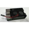 Hliníková krabička pre Raspberry Pi 5 čierna s ventilátormi 2 vodiče