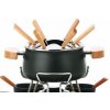 KELA Fondue sada 23 ks NATURA smalt / keramika / dřevo KL-61201
