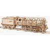 UGEARS 3D puzzle Parní lokomotiva s vagónem 443 dílků