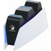 Verk 06408 Dvojitá nabíjacie stanica pre ovládače PS5 DualSense, bielo-čierna