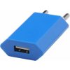 USB sieťový adaptér - AR-1006 - Univerzálna nabíjačka, 5V/1A - modrá (USB nabíjačka do zásuvky 5V/1A - univerzálny sieťový adaptér, modrý + bonusy zadarmo)