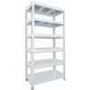 Kovový regál do technickej miestnosti Biedrax 35 x 90 x 180 cm, biely - 6 políc pozink