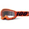 100% Accuri 2 zjazdové okuliare Neon Orange/Clear Lens