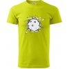 Florbal lopta v triku - Klasické pánske tričko vyššej gramáže - 4XL ( Limetková )