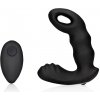 Shots Ouch! Beaded Vibrating Prostate Massager with Remote Control Black, silikónový vibrátor na prostatu s diaľkovým ovládaním 12,7 x 3,5 cm