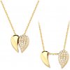 Lillian Vassago Zlatý náhrdelník rozdelené srdce LLV95-GN009