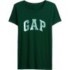 GAP Dámske tričko V SS LOGO CLASSIC TEE tmavo zelená