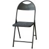 Chic Antique Čierna antik kovová skladacia stolička Factory Chair - 42*53*89 cm - Chic Antique