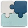 Melii Svačinový box Puzzle 850 ml Luxe Mátový modrý