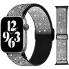 Trblietavý elastický remienok pre Apple Watch (38/40 /41/42 mm) Farva: Striebornočierna