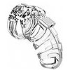 Shots ManCage Chastity Cock Cage 3.5 Inch Model 02 Transparent