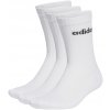 Vysoké bavlnené ponožky adidas LIN CREW 3P biele HT3455 - S