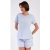 Vienetta Dámske pyžamo šortky Nature Farba: modrá - svetlo, Veľkosť: 2XL