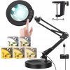 KOZMETICKÁ LAMPA S LUPU LED ZVÄČŠOVACIE SKLO KRESLIACA STOLNÁ LAMPA