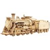 Robotime 3D drevené puzzle Parní lokomotiva Prime Steam Express 1:80 308 ks - 3D skladačka