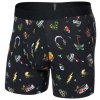 Saxx Droptemp Cooling Cotton Boxer Brief Fly Gamer'S Paradise-Black