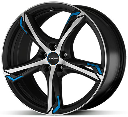 Ronal R62 7,5x18 5x114,3 ET40 black polished blue