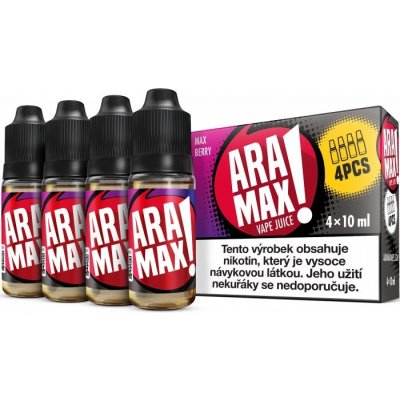 ARAMAX 4Pack Max Berry 4x10ml Síla nikotinu: 3mg