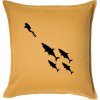 Potápač žraloky - Vankúš 50x50 - 50x50 - Vrátane výplne ( Zlatožltá )