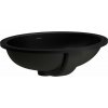 Laufen Savoy umývadlo 50x41 cm oválny podpultové umývadlo čierna H8189437161091