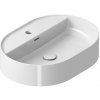 RAVAK CERAMIC SLIM SHELF O 55 x 40cm umývadlo oválne na dosku, s otvorom pre batériu, s prepadom, keramika, biele, XJX01155003
