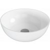 Polysan BANERA ROUND umývadlo na dosku, liaty mramor, priemer 39cm, biela 14337