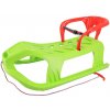 Plastové sánky s operadlom Baby Mix SNOW STAR zelené