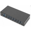 Digitus USB 3.0 HUB, 7 Port, Industrial, Metal incl. PSU 15-kV ESD, Table, Wall, DIN Rail mount (DA-70258-1)